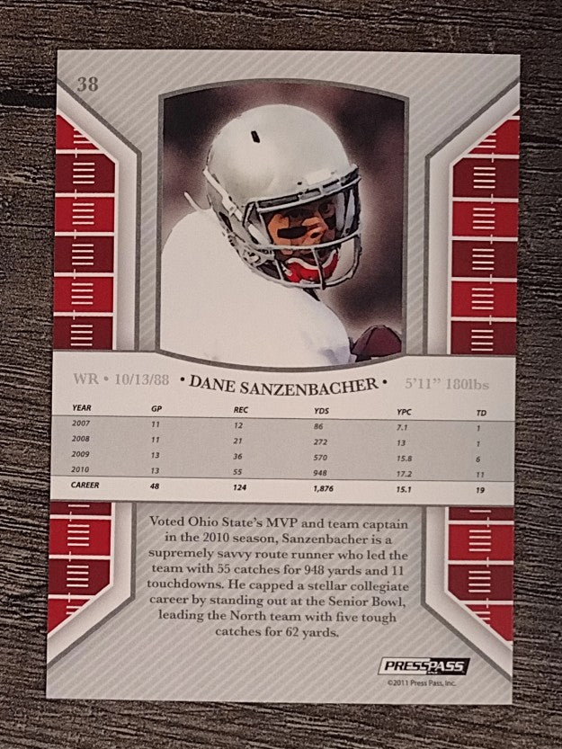 2011 Press Pass Legends #38 Dane Sanzenbacher