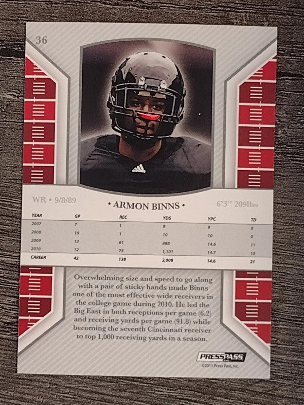 2011 Press Pass Legends #36 Armon Binns