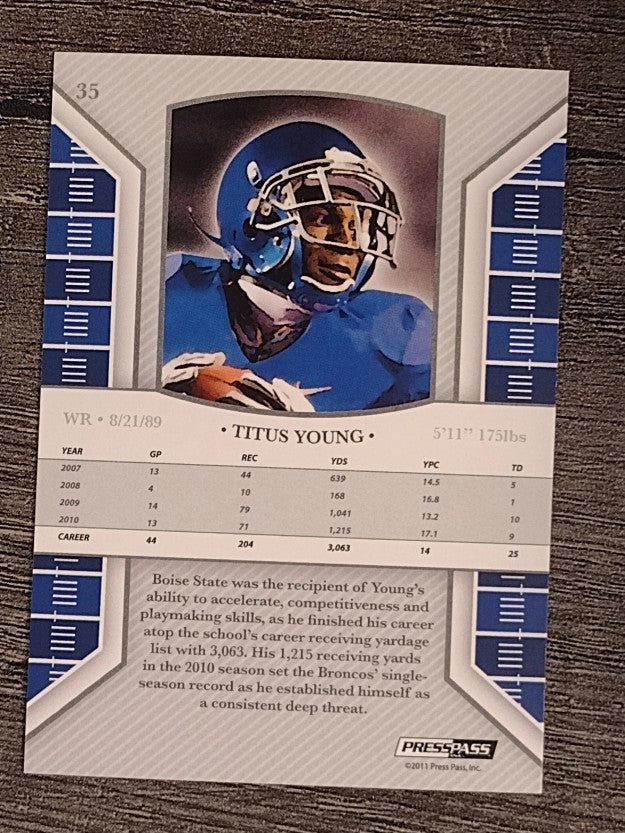 2011 Press Pass Legends #35 Titus Young