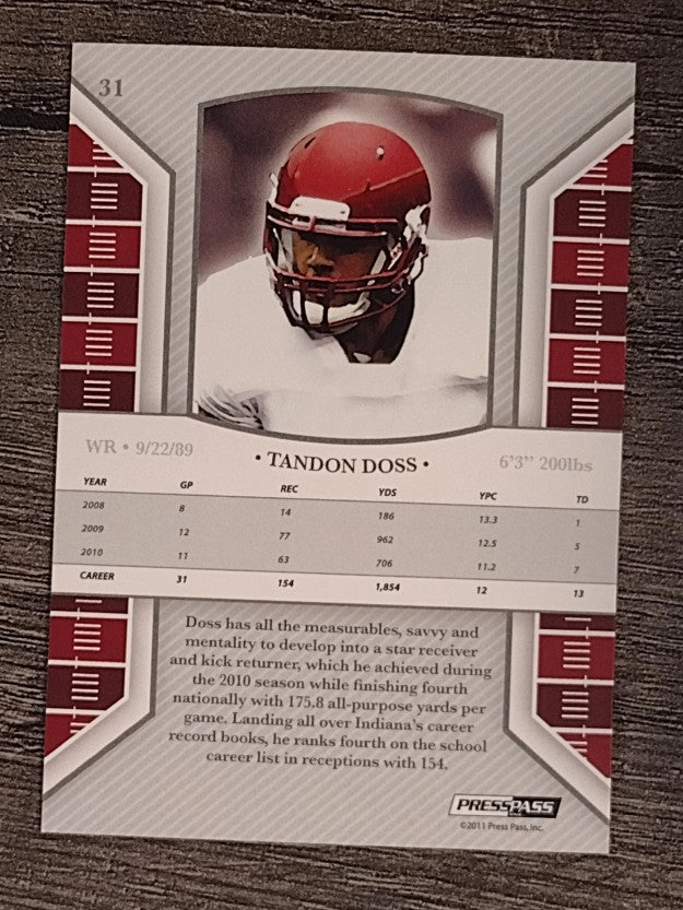 2011 Press Pass Legends #31 Tandon Doss