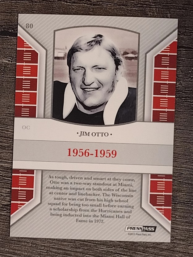 2011 Press Pass Legends #80 Jim Otto