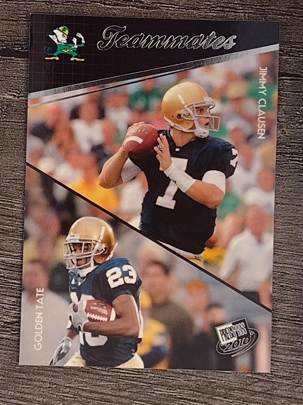 2010 Press Pass #95 Jimmy Clausen TM/Golden Tate