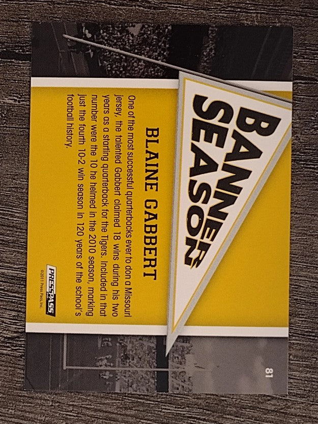 2011 Press Pass #81 Blaine Gabbert BS