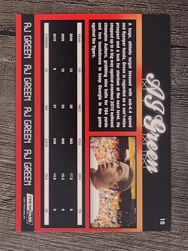 2011 Press Pass #15 A.J. Green