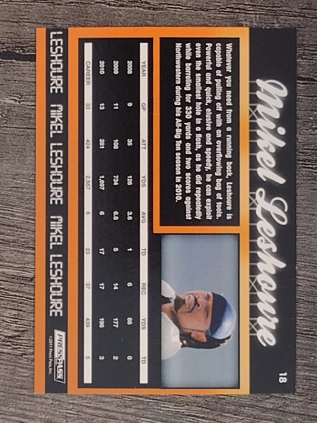 2011 Press Pass #18 Mikel Leshoure