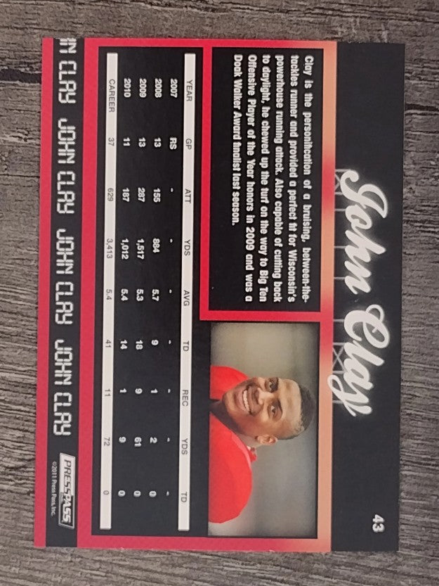 2011 Press Pass #43 John Clay