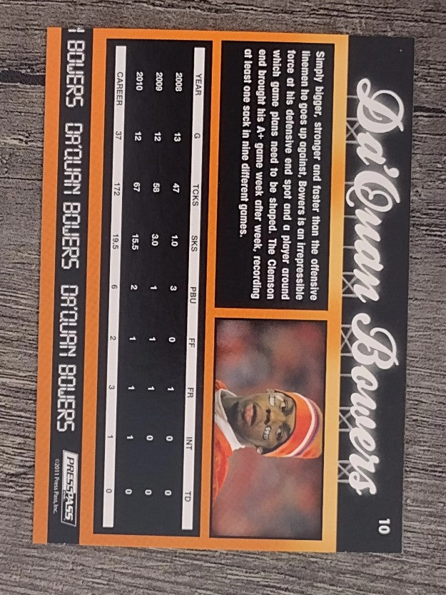 2011 Press Pass #10 Da'Quan Bowers