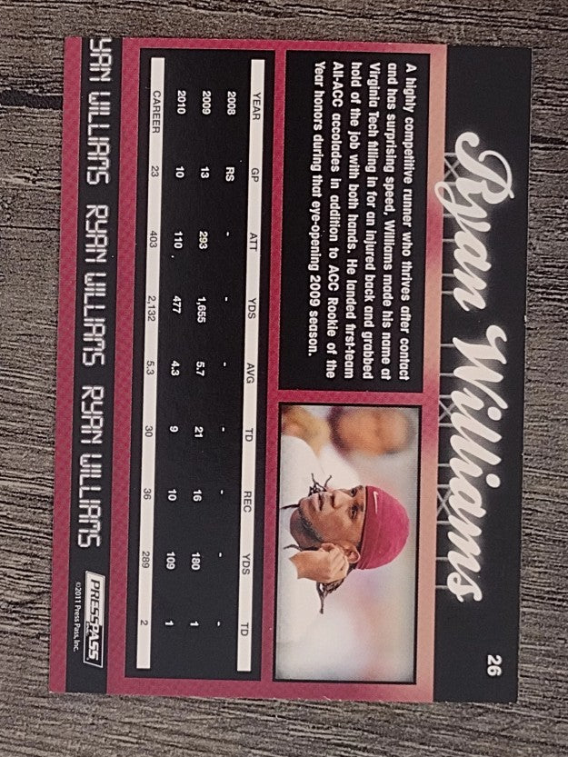 2011 Press Pass #26 Ryan Williams