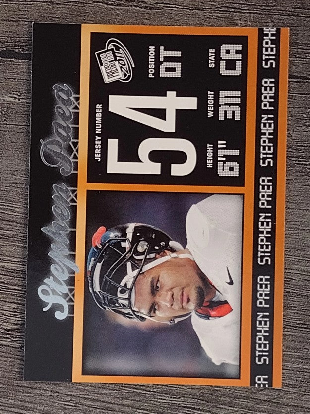2011 Press Pass #34 Stephen Paea