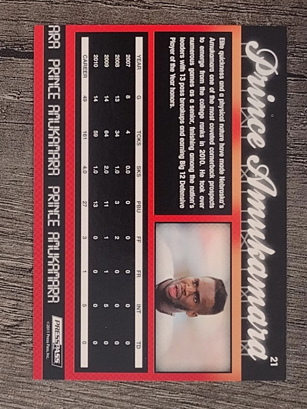 2011 Press Pass #21 Prince Amukamara