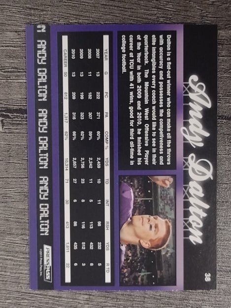 2011 Press Pass #38 Andy Dalton