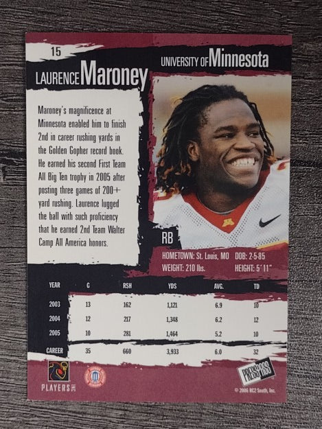 2006 Press Pass #15 Laurence Maroney