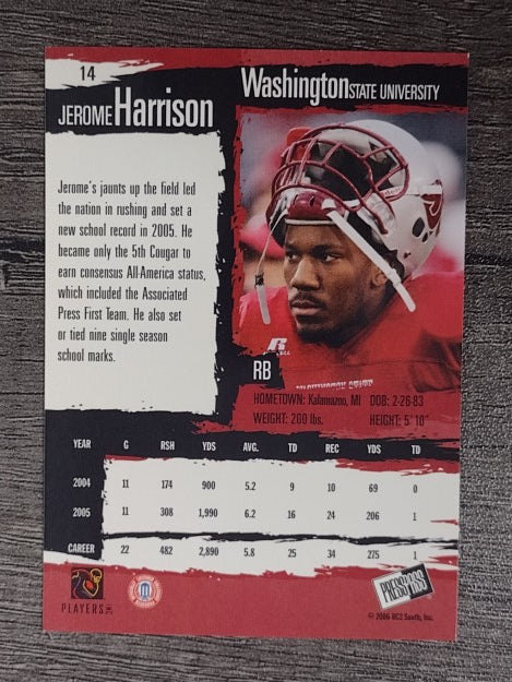 2006 Press Pass #14 Jerome Harrison