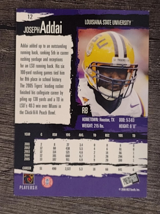 2006 Press Pass #12 Joseph Addai