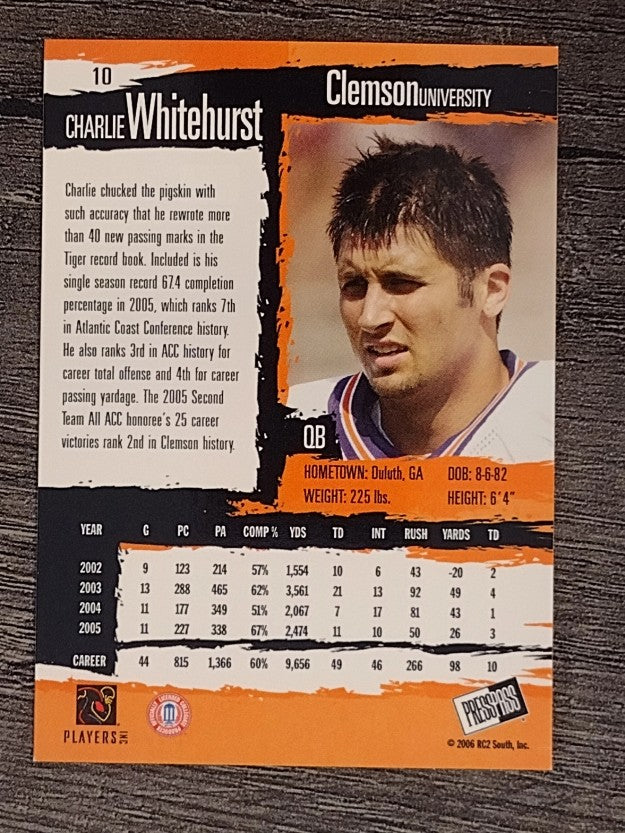 2006 Press Pass #10 Charlie Whitehurst