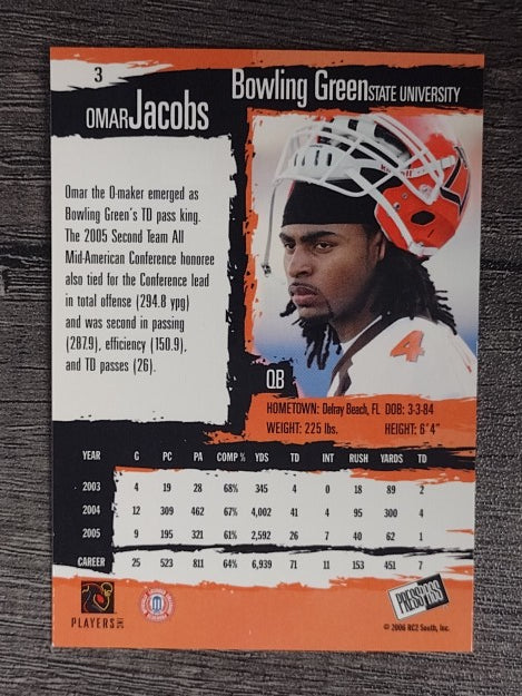 2006 Press Pass #3 Omar Jacobs