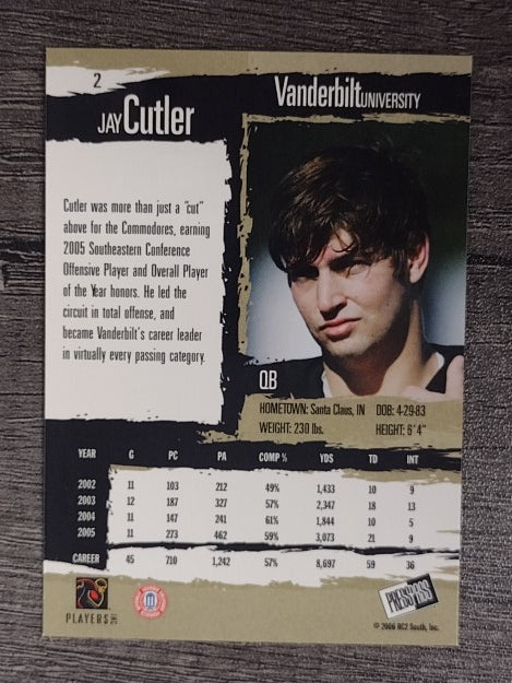 2006 Press Pass #2 Jay Cutler