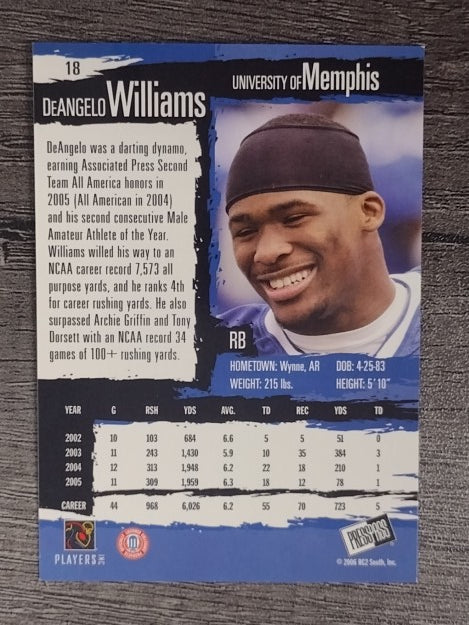 2006 Press Pass #18 DeAngelo Williams