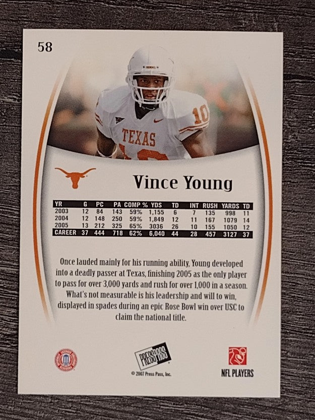 2007 Press Pass Legends #58 Vince Young