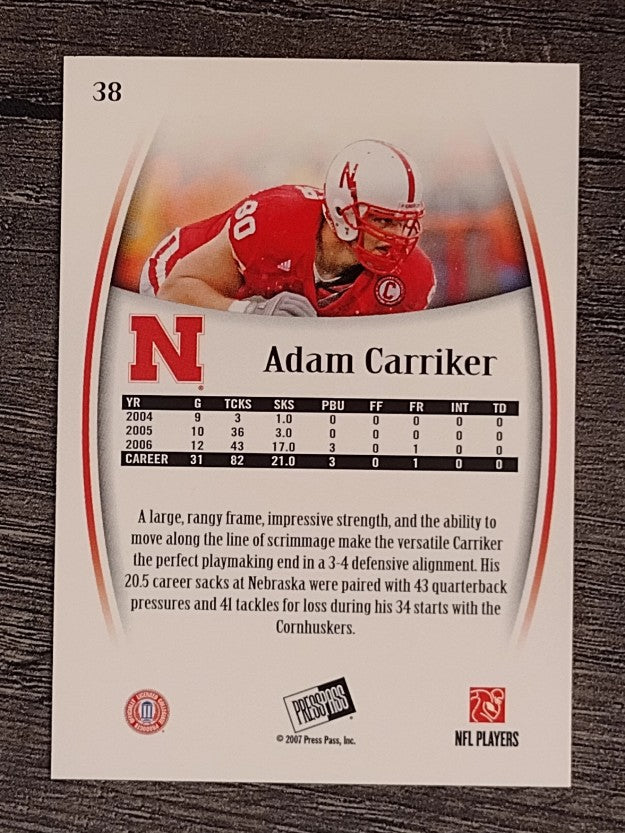 2007 Press Pass Legends #38 Adam Carriker
