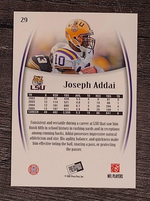 2007 Press Pass Legends #29 Joseph Addai
