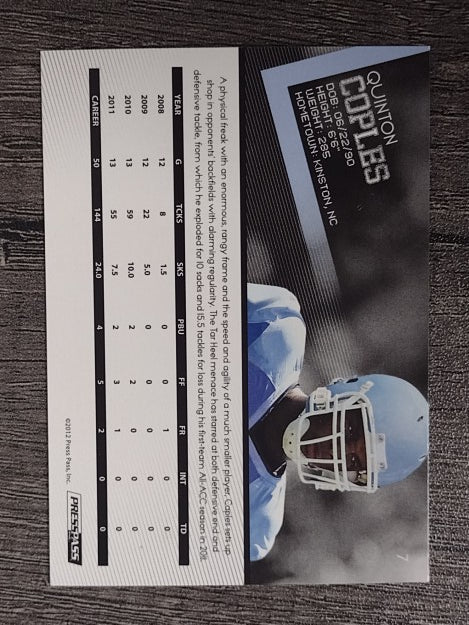 2012 Press Pass #7 Quinton Coples