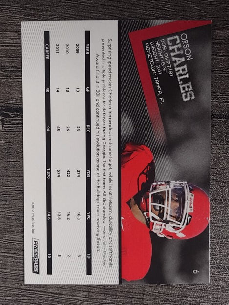 2012 Press Pass #6 Orson Charles