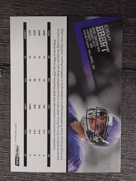 2012 Press Pass #11 Jeremy Ebert