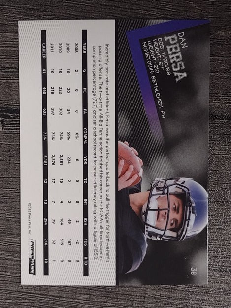 2012 Press Pass #38 Dan Persa