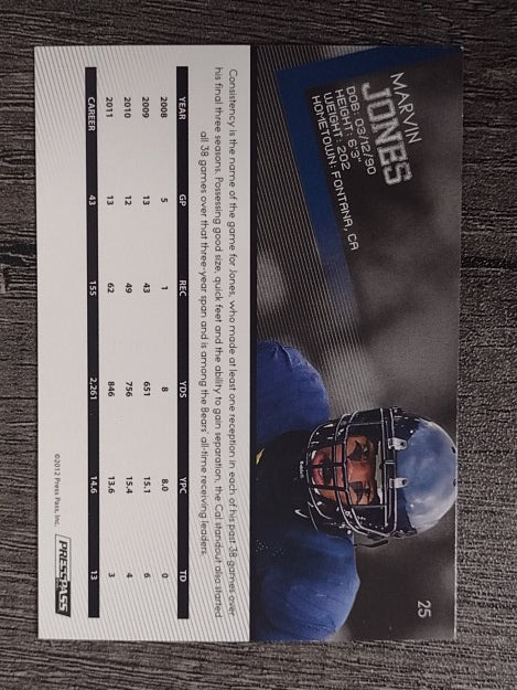 2012 Press Pass #25 Marvin Jones