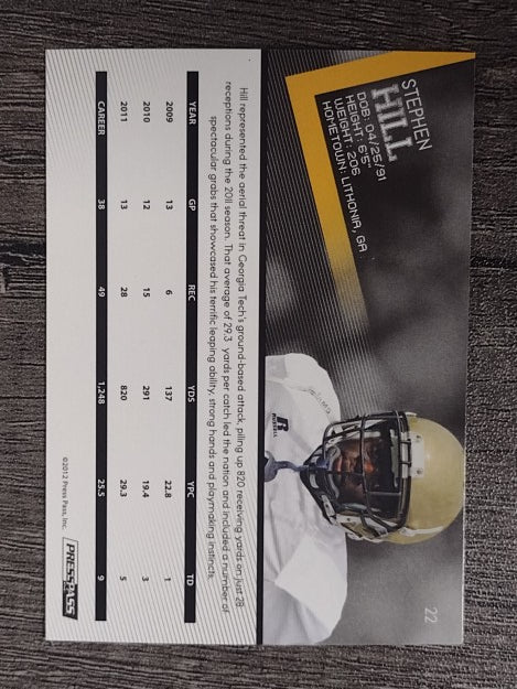 2012 Press Pass #22 Stephen Hill