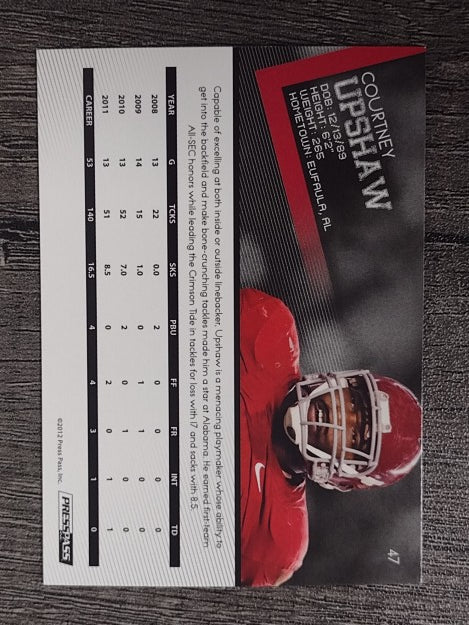 2012 Press Pass #47 Courtney Upshaw