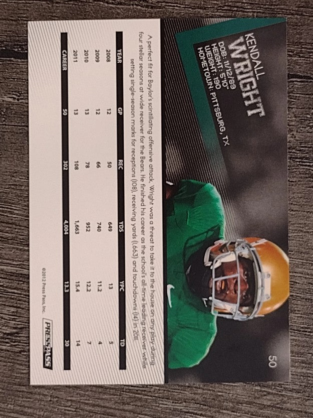 2012 Press Pass #50 Kendall Wright