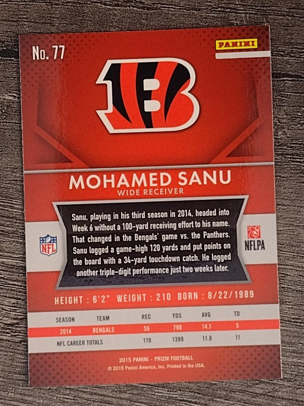 2015 Panini Prizm #77 Mohamed Sanu