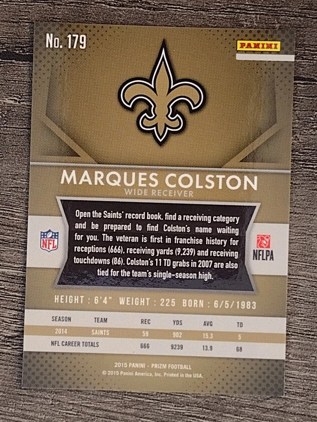 2015 Panini Prizm #179 Marques Colston