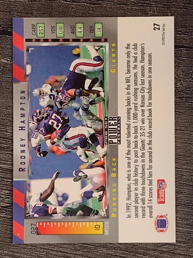1993 Power #27 Rodney Hampton