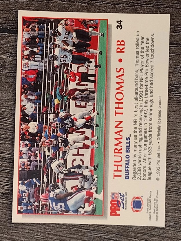 1992 Power #34 Thurman Thomas