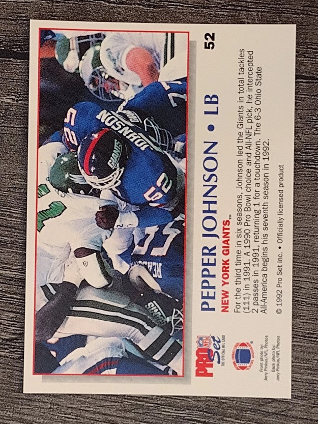 1992 Power #52 Pepper Johnson