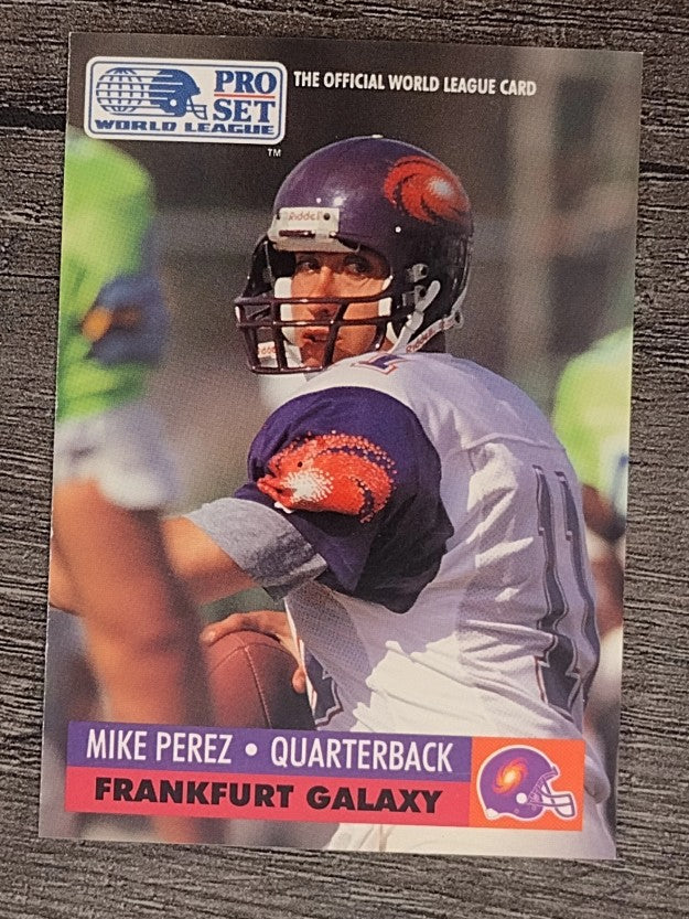 1991 Pro Set WLAF Inserts #10 Mike Perez