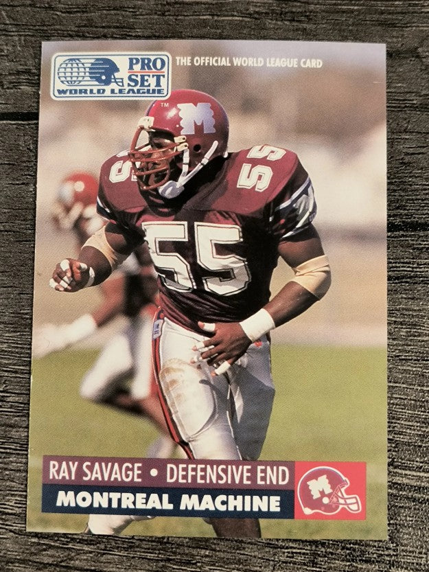 1991 Pro Set WLAF Inserts #16 Ray Savage
