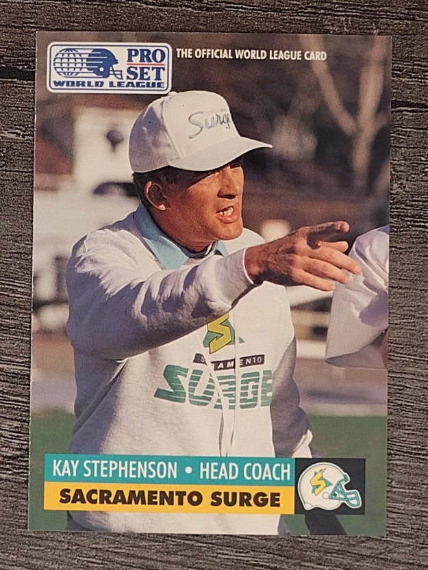 1991 Pro Set WLAF Inserts #27 Kay Stephenson CO