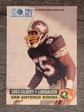1991 Pro Set WLAF Inserts #32 Greg Gilbert