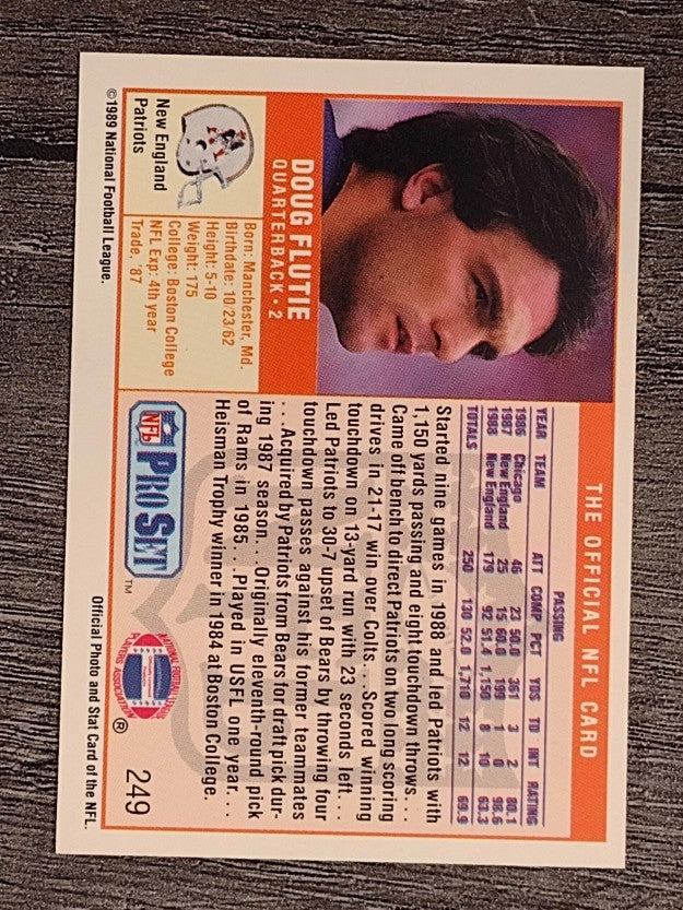 1989 Pro Set #249 Doug Flutie