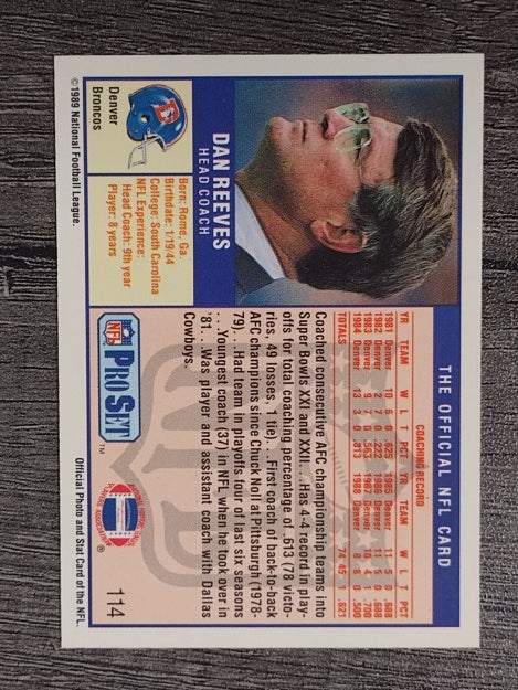 1989 Pro Set #114 Dan Reeves CO