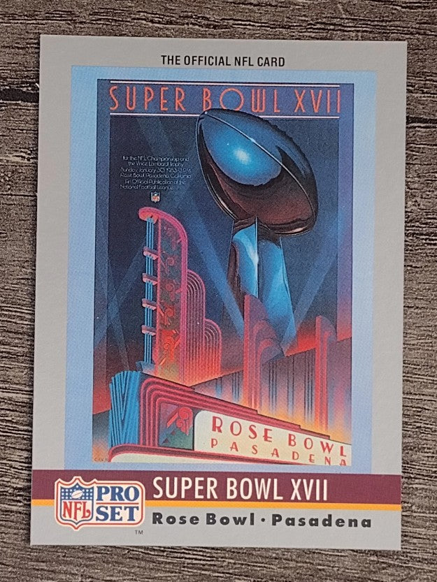 1990 Pro Set Theme Art #17 Super Bowl XVII