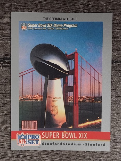 1990 Pro Set Theme Art #19 Super Bowl XIX