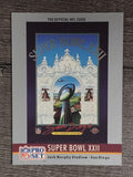 1990 Pro Set Theme Art #22B Super Bowl XXII COR/Jan. 31, 1988 on back