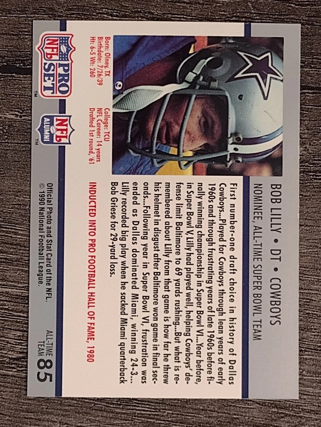 1990-91 Pro Set Super Bowl 160 #85 Bob Lilly