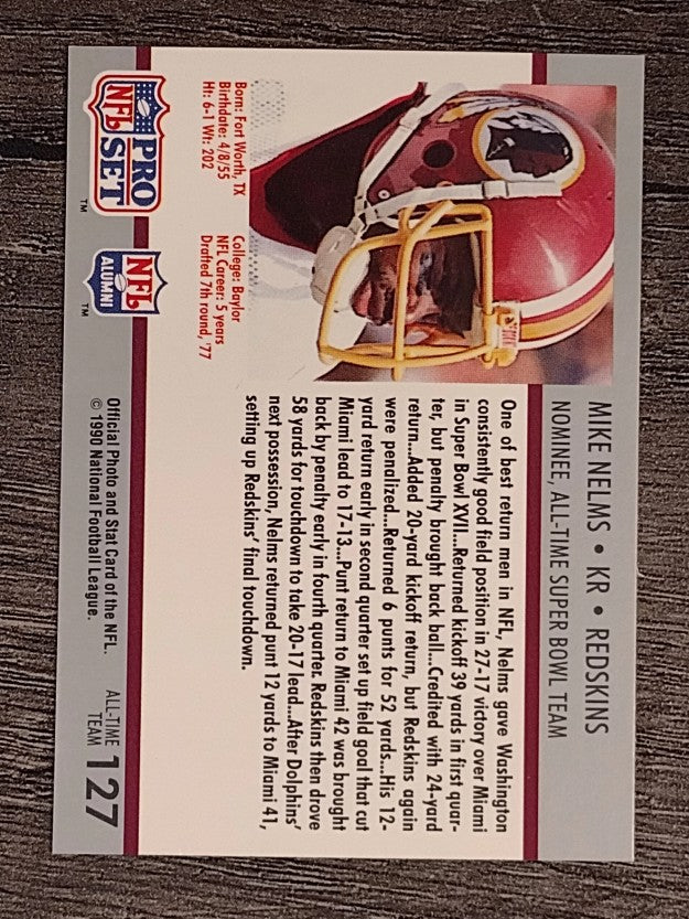 1990-91 Pro Set Super Bowl 160 #127 Mike Nelms