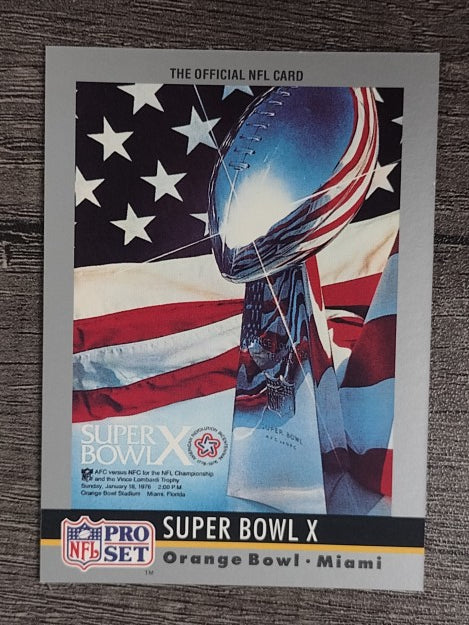 1990 Pro Set Theme Art #10 Super Bowl X